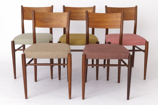 5 sillas vintage de los años 60 - Alemania