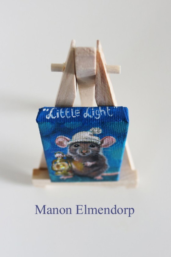 Image 1 of Souris peinte à la main « Petite Lumière »