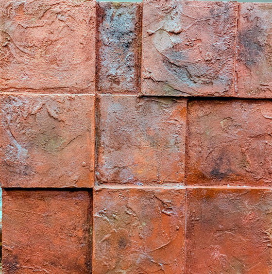 Image 1 of Modern Art Drieluik: Red Burning Earth