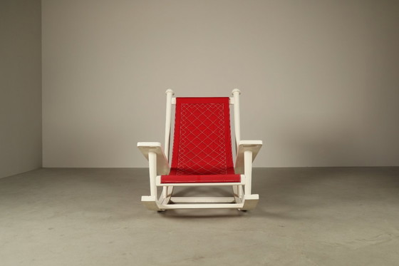 Image 1 of Gilles Sermadiras for Maison et Jardin, “Deauville” rocking chair, France