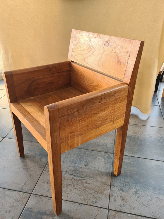 Image 1 of 2 sedie decorative in legno pieno