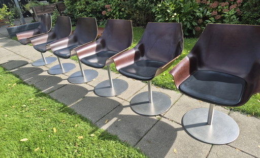 Vintage rare set of 6 original Lapalma Cox design chairs