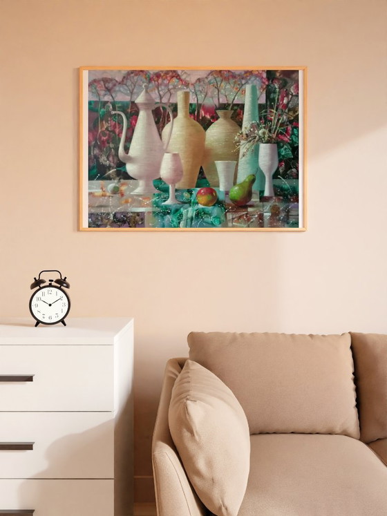Original Oil Painting Abstract Expressionism Autumn Still Life – Paintings & Drawings, Canvas (photo 2 of 8)