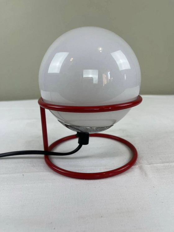 Vintage Italian design ball lamp from the 1970s. – Table lamps, Metal, Space Age (photo 9 of 17)