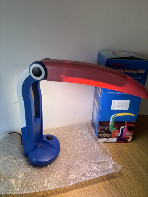 🦜 Vintage Toucan Lamp from the 80s – Perfect Condition + Original Box – tafellampen, Plastic (photo 2 of 8)