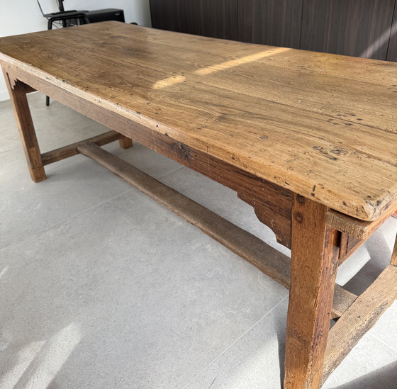 Image 1 of Antique French wooden table - 199 cm