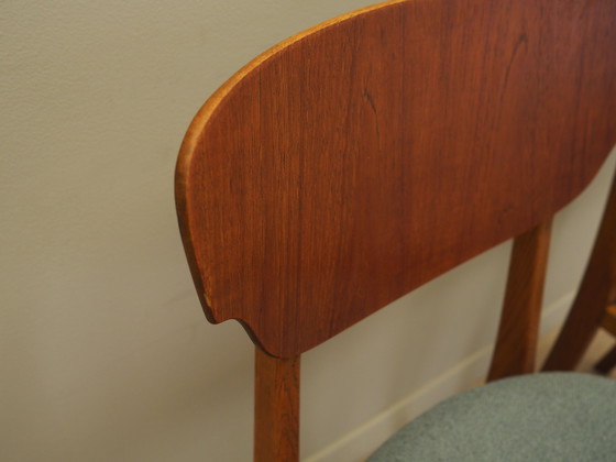 Image 1 of Satz von sechs Teakholzstühlen, dänisches Design, 1970er Jahre, Produktion: Dänemark