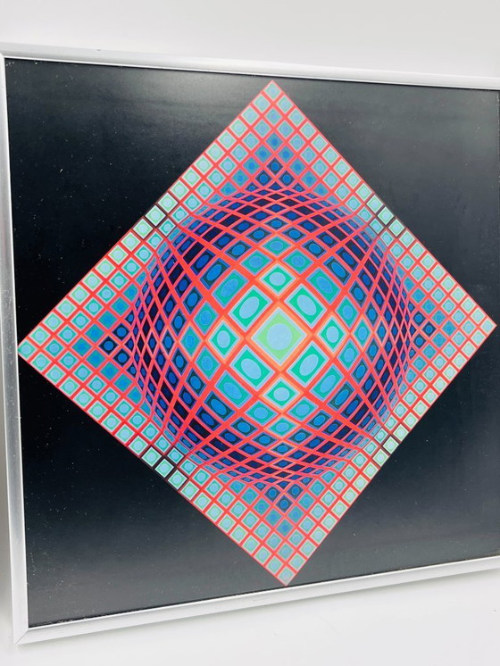 Image 1 of Set of 2 framed folios by V. Vasarely