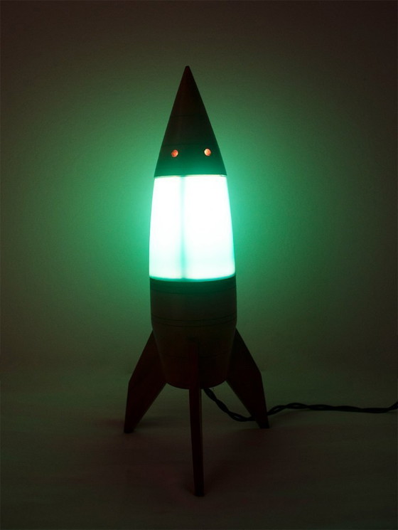 Image 1 of Lampada vintage a forma di razzo spaziale, anni '60