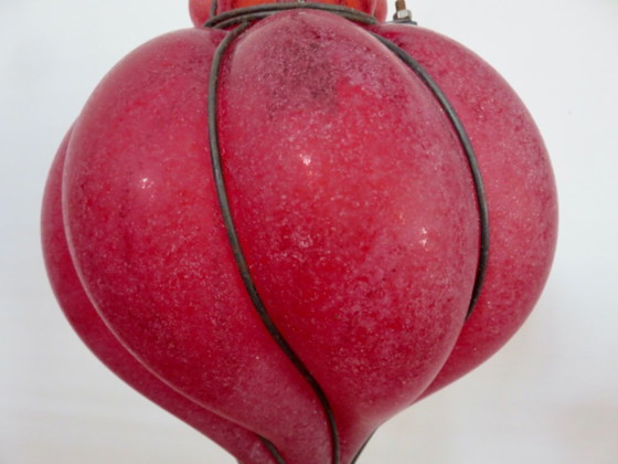 Lanterna veneziana in vetro di Murano rosso satinato – Lampade a sospensione (photo 15 of 17)