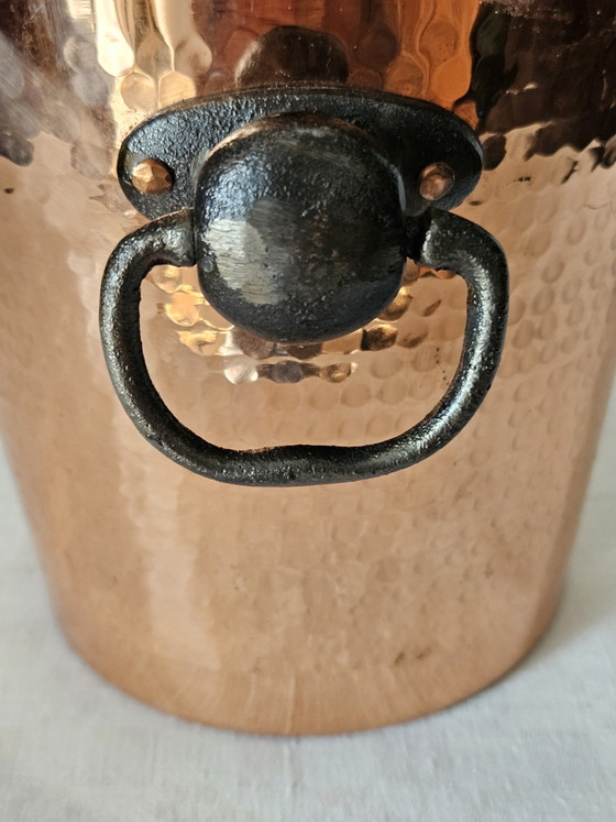 Seau à glaçons en cuivre martelé main vintage – Accessoires de table, Metal, Copper (photo 3 of 9)