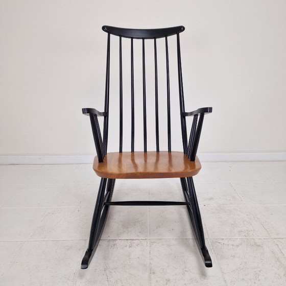 Image 1 of Sedia a dondolo disegnata da Ilmari Tapiovaara per Asko, Finlandia, anni '60