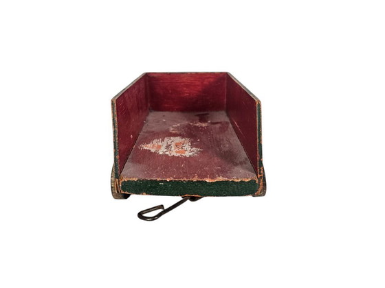 Image 1 of Jouets anciens - Locomotive et 2 wagons - Art populaire - Bois - Circa 1940