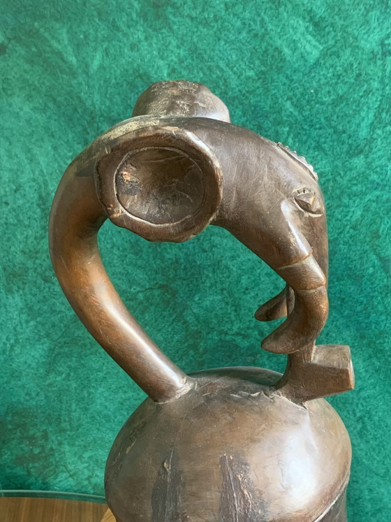 Zeldzaam Koninklijk Baoulé Orakel "Mounu" – Olifant van Dualiteit – 53cm – Beeldhouwkunst, Wood (photo 8 of 26)