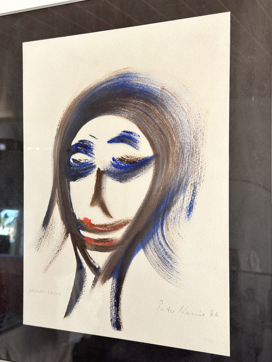 Image 1 of Watercolor "Madrilena" By P.K. 1988