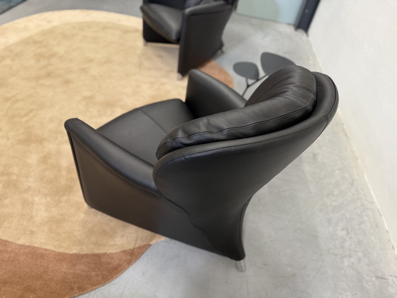 Image 1 of 2 Leolux Excalibur fauteuils zwart leer