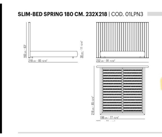 Image 1 of Flexform Bed Biaritz XL bed mattress size 2x100x220cm special size