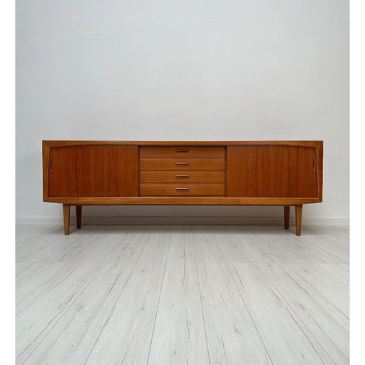 Large Vintage Danish Mid-Century Teak Sideboard 60s
