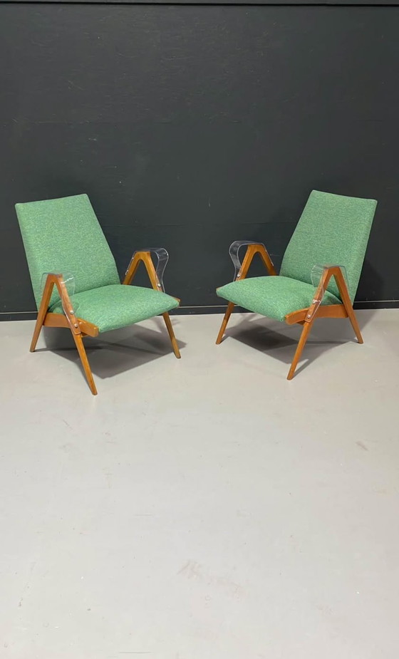Image 1 of 2x Chaises Vintage Par Tatra Nabytok