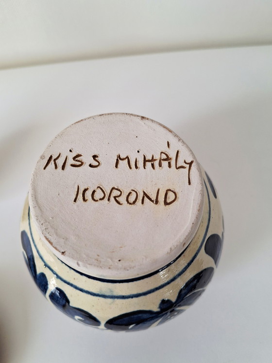 Image 1 of Ambachtelijk Korond Aardewerk Set (2 stuks) | Transsylvanische Volkskunst | Handgeschilderd