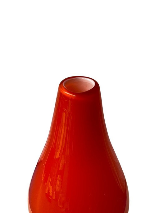 Mid - Century Vase Empoli Orange