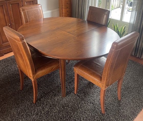 Image 1 of Round dining table 120 cm, extendable to 160 cm. Selva - Luxury furniture Collection: Melodia