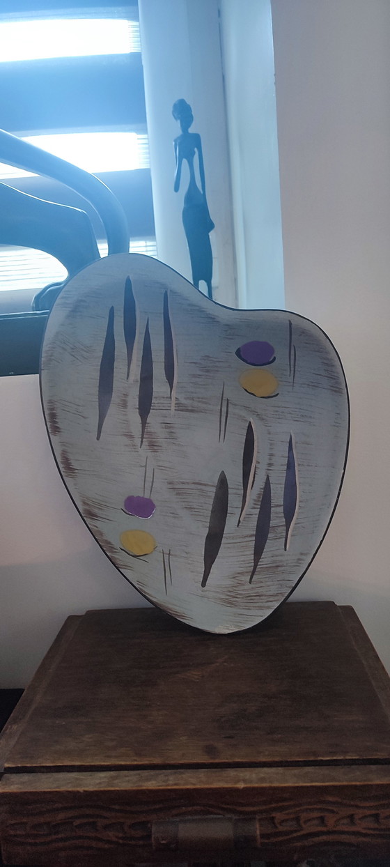 Image 1 of Westdeutscher Keramikteller im Stil der Mid-Century Modern (MCM), Freiform, 1950er/60er Jahre