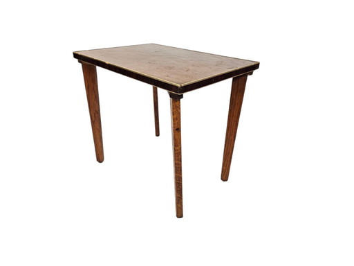 Vintage plant table - side table - wood - metal - 60's