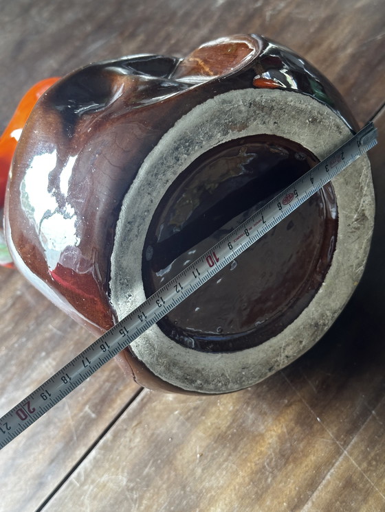 Image 1 of Vintage geglazuurde keramische kan Vallauris H 30 cm