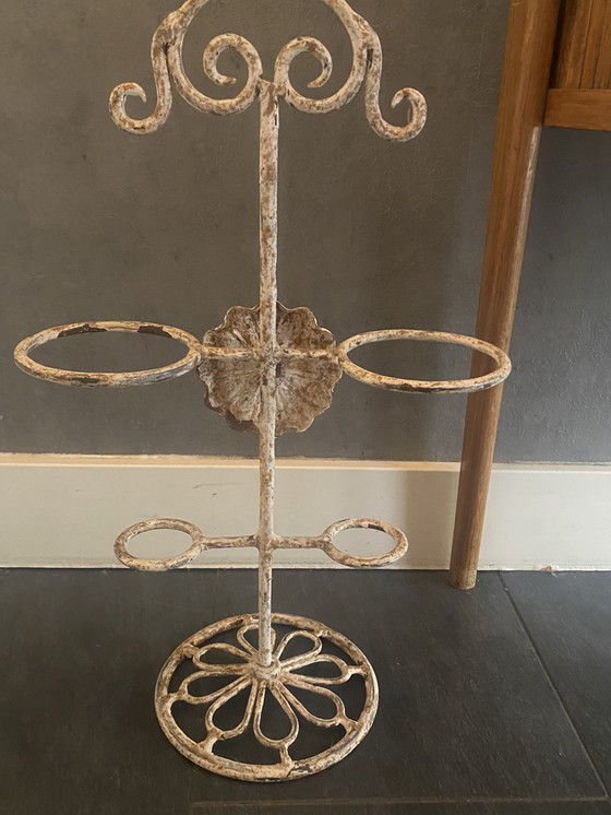 Image 1 of Vintage brocante cast iron umbrella stand