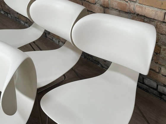 Sawaya & Moroni Maxima Set of 6 – White | William Sawaya – Dining chairs, Plastic, Chrome (photo 4 of 12)