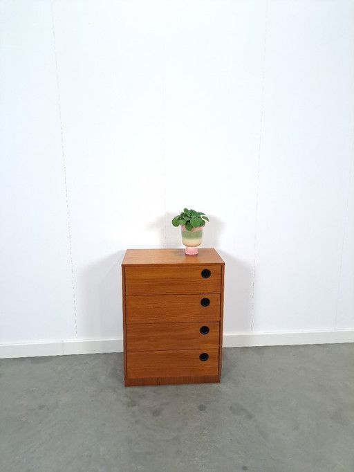 Zapatero con tiradores redondos negros, nº 2 vintage