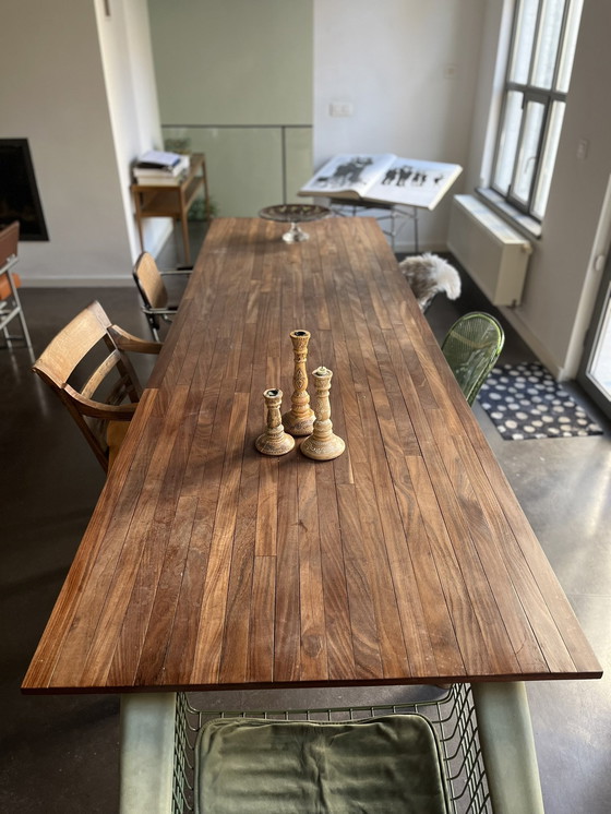 Image 1 of Afrormosia Parkett Tisch von Alph'