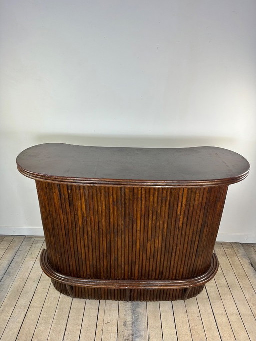 Vintage bamboo bar from the 1970s