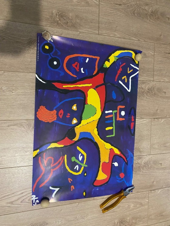 Image 1 of Original print titled Masquerade, created in an expressive abstract style