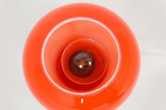Image 1 of Vintage Red Glass Table Lamps attributed to Štěpán Tabery, Former Czechoslovakia, 1970s, Set of 2
