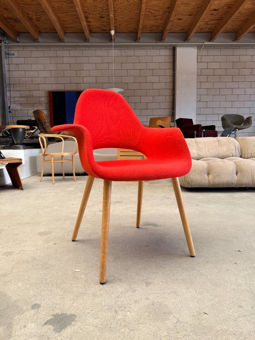Silla Vitra Organic roja (modelo alto) – fauteuils, Textile, Wood