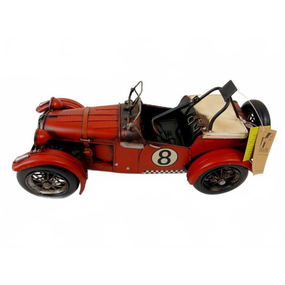 Image 1 of Vintage Look Metalen Racewagen - TF Collection - Handgemaakt