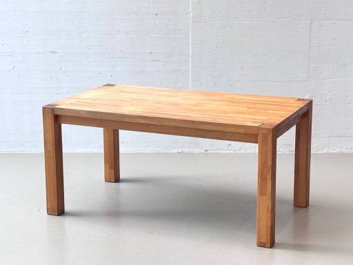 Solid table made of oiled oak, 1990s