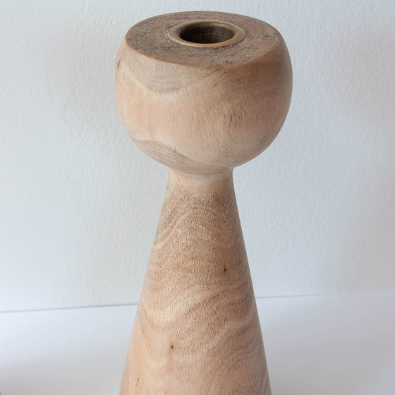 Paire de Bougeoirs en Bois style Design Danois, années 1970 – Bougeoirs et chandeliers, Wood (photo 10 of 10)