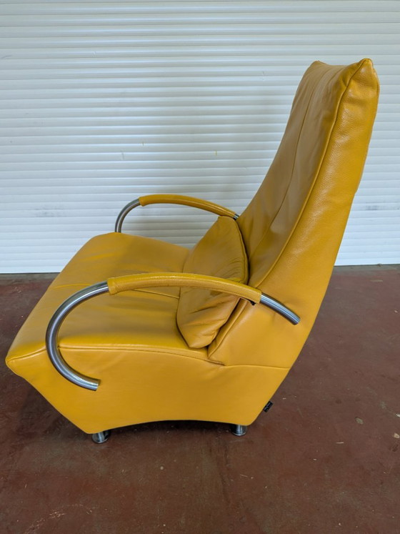 De Toekomst Sitting Vision Fauteuil Panda Jaune, Chrome, Cuir, Design (photo 5 sur 10)
