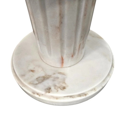 Neoklassieke Italiaanse wit Drapery marmeren Bijzet-/Salontafel – Koffietafelboeken, Marble (photo 8 of 17)