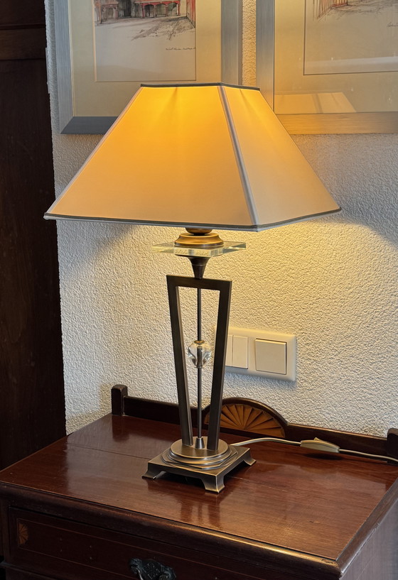 Image 1 of 🔷 UNICUM | Il Paralume Marina Bronze Table Lamp | Italian Design | Murano Glass | 1987-1995