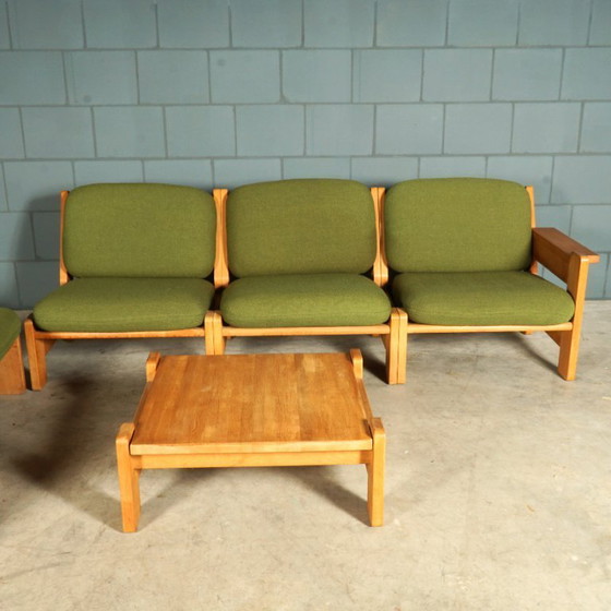 Image 1 of Salon/groupe de sièges modulable vintage – vert – années 1970