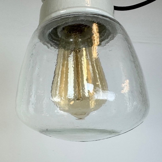 Image 1 of Lampada a sospensione vintage in porcellana bianca, anni '70