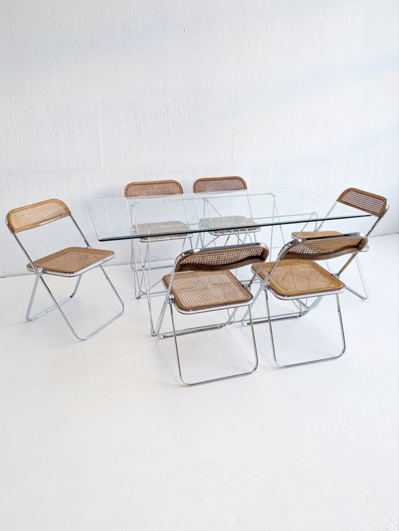 Image 1 of Set di 6 sedie pieghevoli 'Plia' di Giancarlo Piretti per Anonima Castelli anni '70 