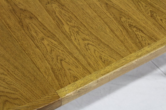 Vintage Danish Large Round Extendable Dining table 1960s – Wood (photo 7 of 8)