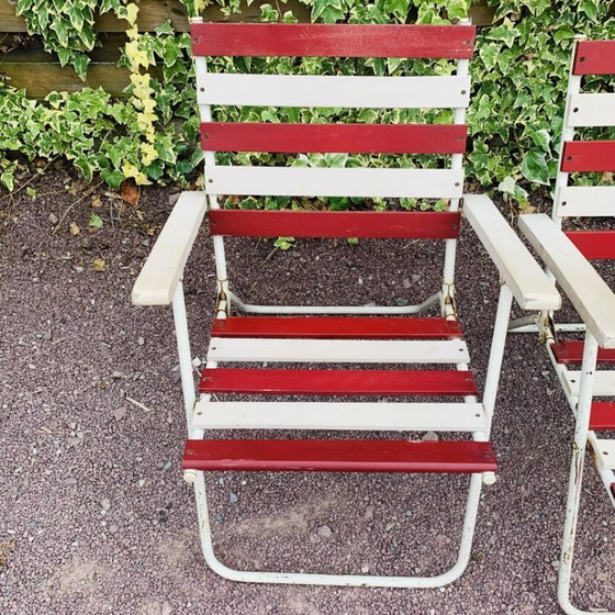 Image 1 of Set of 3 folding garden armchairs