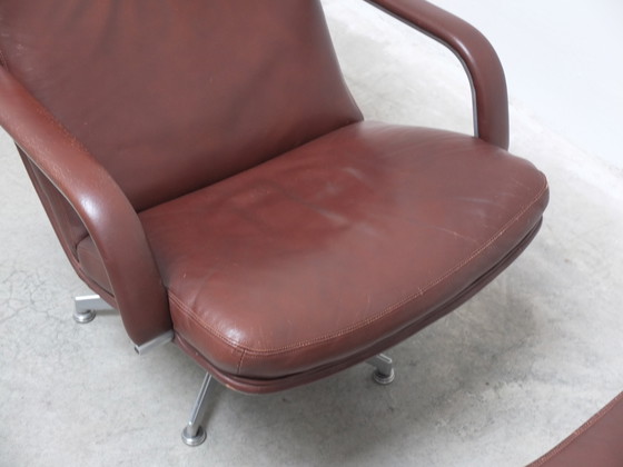 Image 1 of 'F141' Lounge Stoel met Voetenbank van Geoffrey Harcourt voor Artifort, 1972