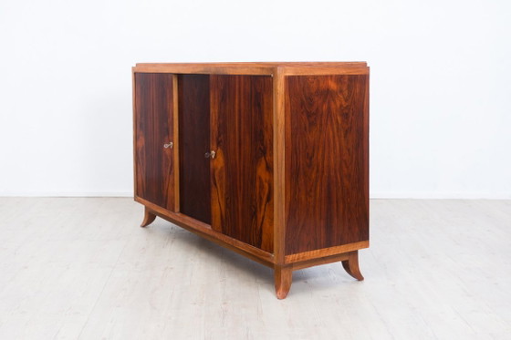 Buffet haut Art Déco en palissandre, Années 1920/1930, Buffet bas, Bois, Marron, Mid Century Modern (photo 4 sur 11)